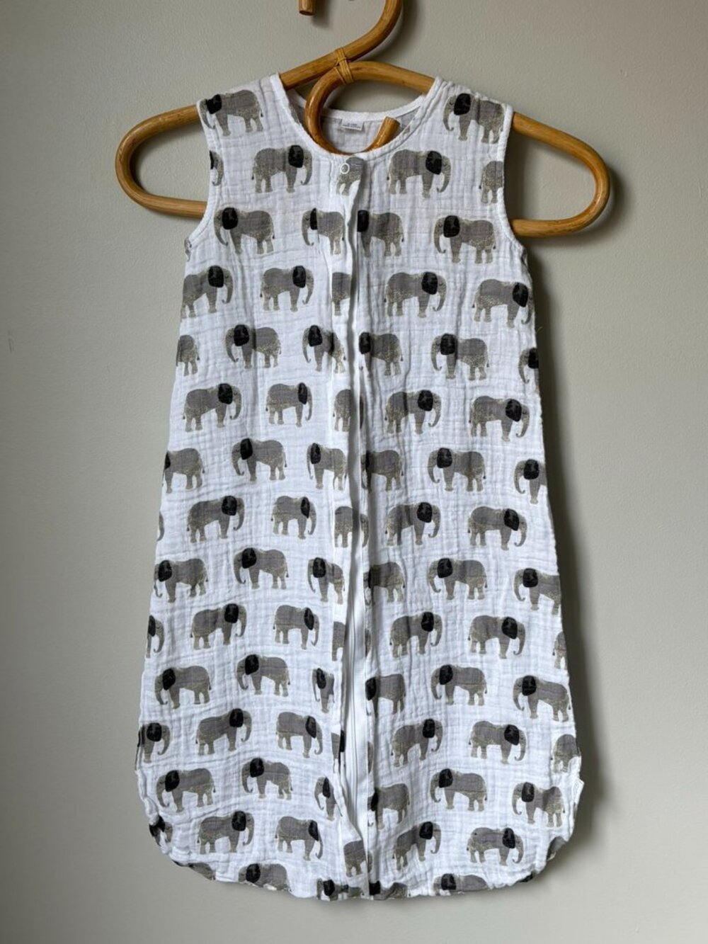 Mud Pie Elephant Sleep Sack Muslin Cotton Baby 6-12 Months